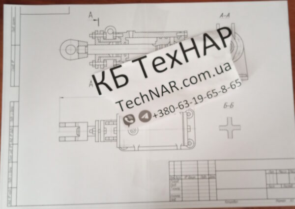 Збірне креслення гідроциліндра в компас замовити.